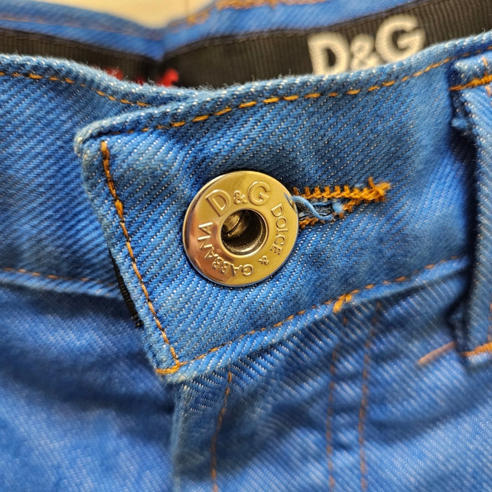 D&G Dolce & Gabbana Jeans Made in Italy Blue Denim Straight Leg Women's Size 29 - Picture 4 of 13